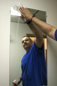 Kicking Woman works at the Missoula Indian Center